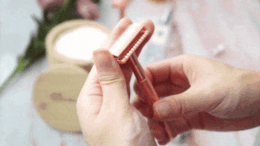 Safety Razor Rose Gold + 20x Blades for Women Stainless Steel