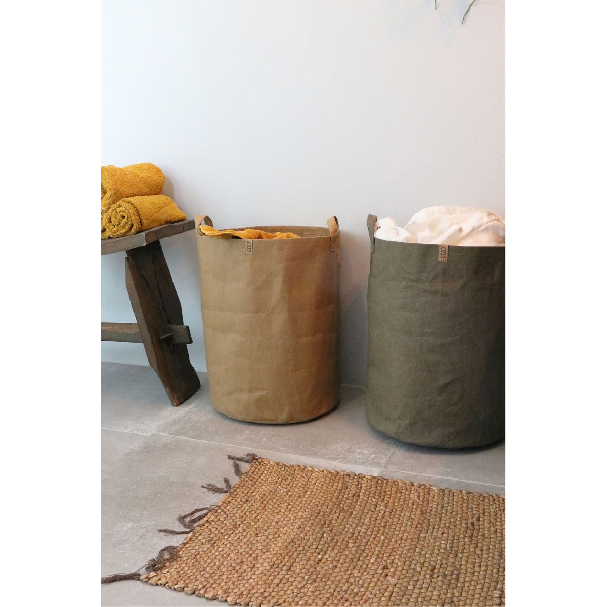 SIZO Washable Paper Storage Basket Mud
