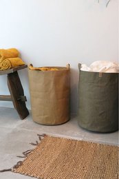 SIZO Washable Paper Storage Basket Mud