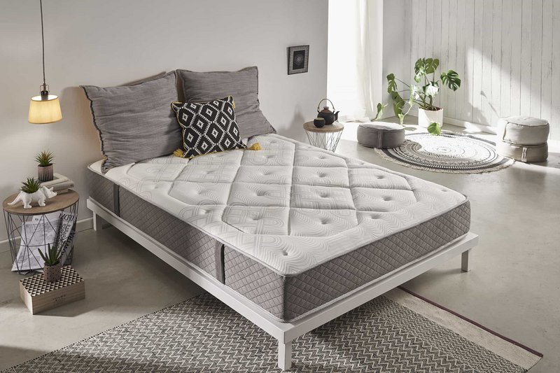 Platinium klassische viskoelastische Matratze -White - Dicke: 26 cm - Moonia