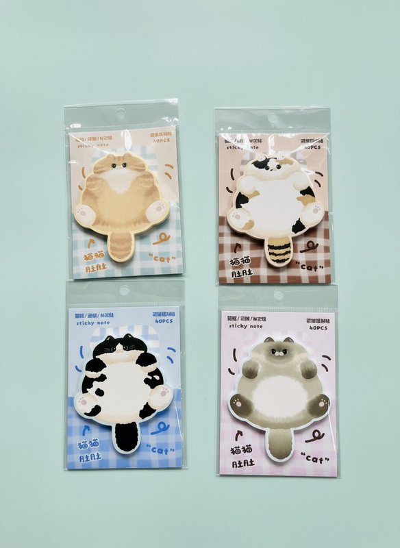 Notes autocollantes pour chat - Pack de 40 motifs Chubby