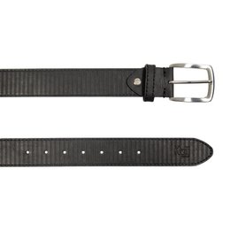K4009AB | Allover Men's Belt in Leather Lining with Pu Finish. Black colour. Dimensions: 125 x 3.8 x 0.5 cm (waistline 110 cm). Packaging: rigid bottom/lid Gift Box