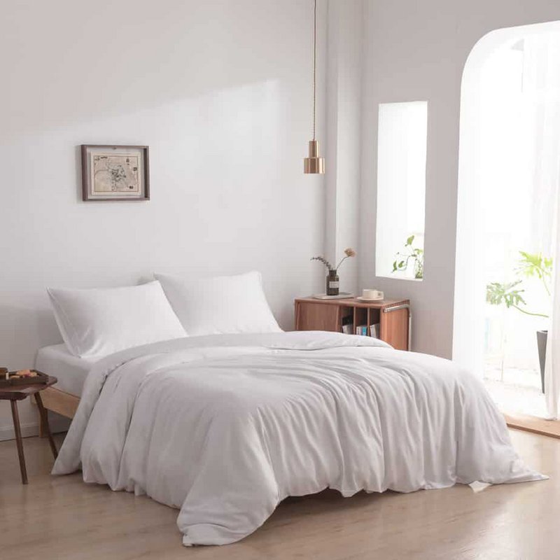 White bamboo duvet cover Premium - 400TC Tanboocel - 100% bamboo - Coco white -