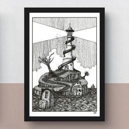 Shipwreck Island (double-sided illustration) | art print | illustration | poster