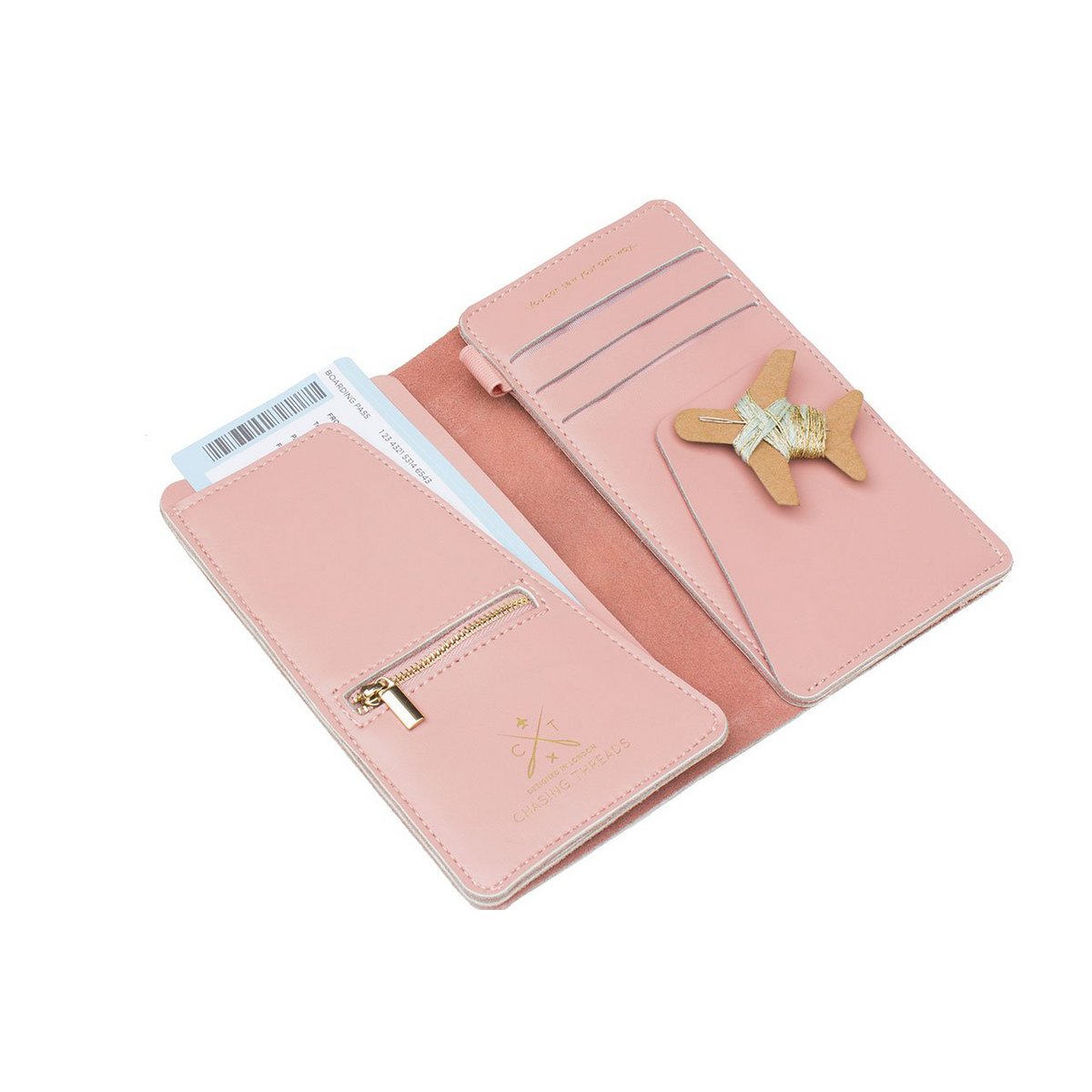 Stitch Travel Wallet - Roze