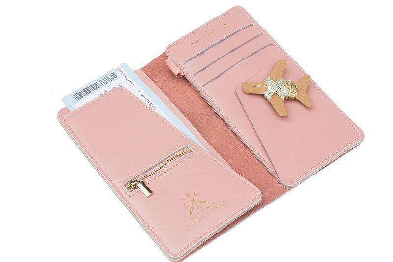 Stitch Travel Wallet - Pink