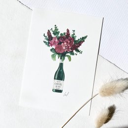 Tarjeta postal - Saludos | ramo de flores