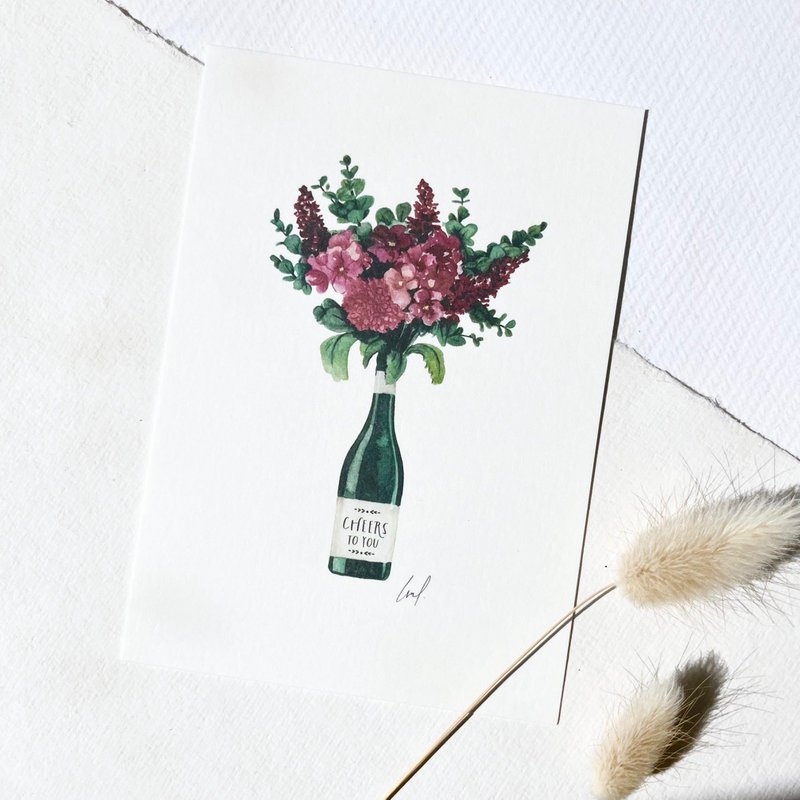 Tarjeta postal - Saludos | ramo de flores