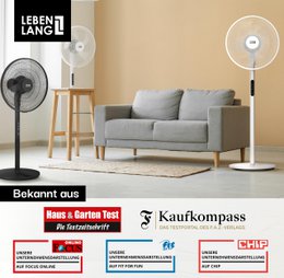 Ventilatore da terra silenzioso LIFETIME - con telecomando e display LED e 5 modalità I Risparmio energetico oscillante I Ventilatori Ventilatore da terra silenzioso per soggiorno camera da letto