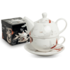Edo Tea for One set, Crane White, giftbox