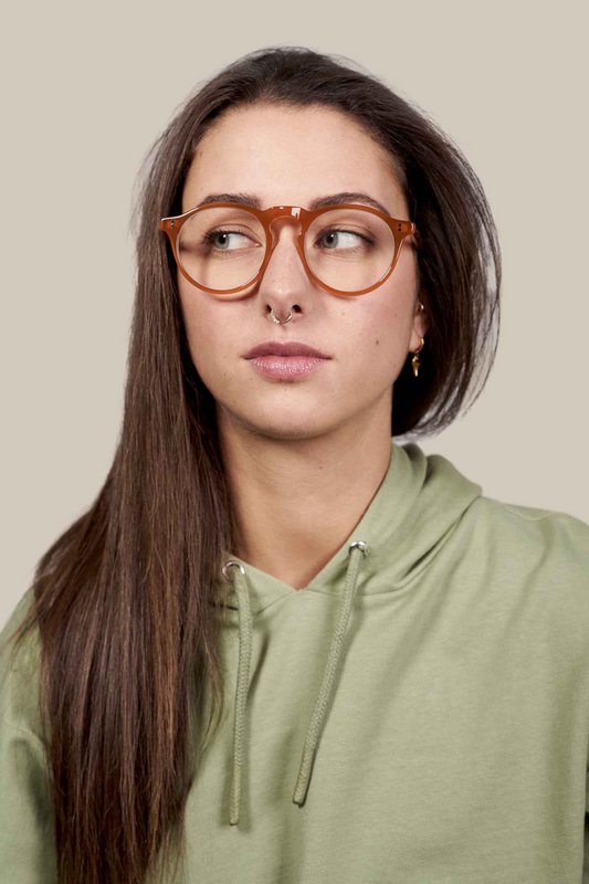 Lunettes anti-lumière bleue modèle Henry, monture en acétate, couleur sunrise
