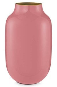Vase Metal Oval Old Pink 30cm