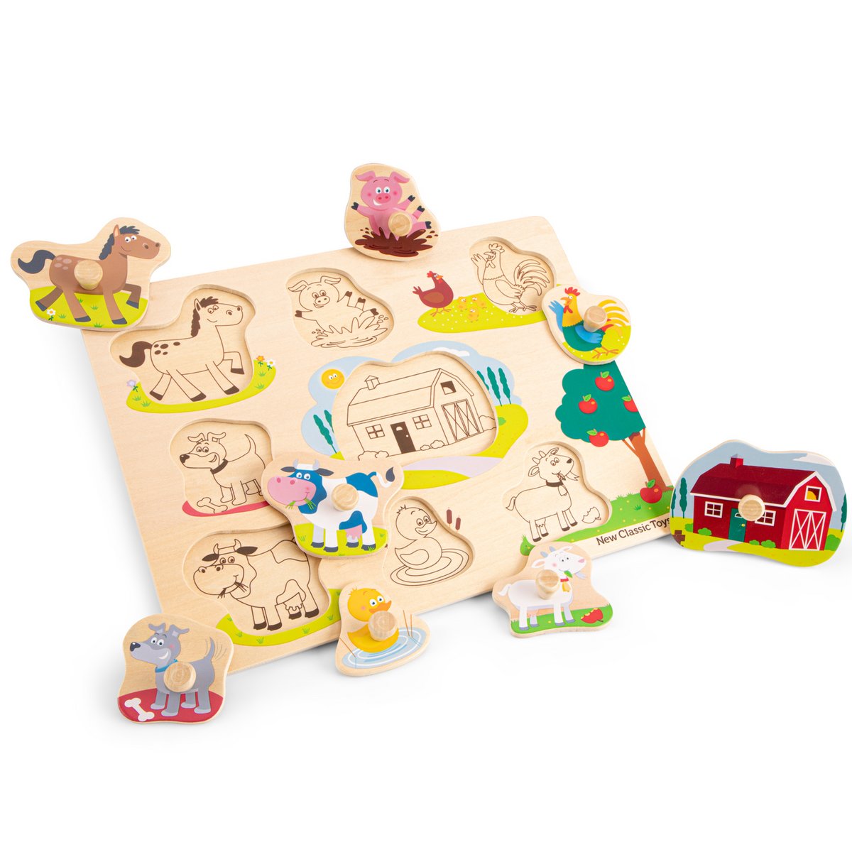 Puzzle à boutons - Ferme - petit - FSC