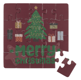 Square shape gift card, puzzle, X-Mas,