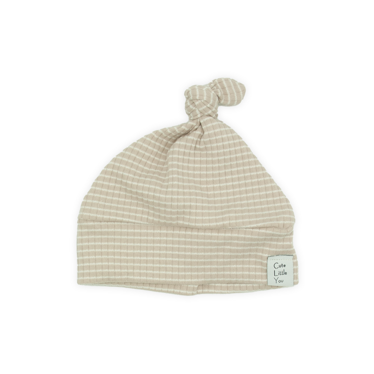 Beanie | Small rib | Zand - wit