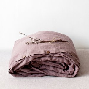 Ashes of Roses Linen Duvet Cover