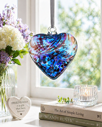 8cm Vriendschapshart - Paars & Blauw