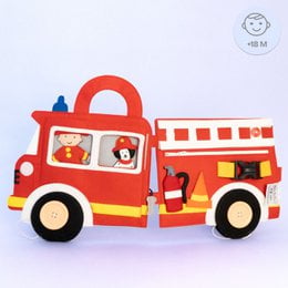 A colorful, toy airplane with various controls and a pilot figure inside. The airplane has a red and blue color scheme with details like windows, buttons, and other features that make it look like a travel-themed educational toy.