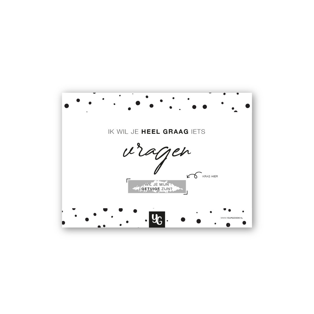 Do you want to be my witness? † Scratch card (A6)