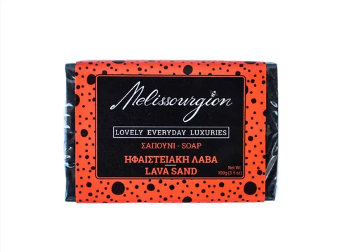 HANDGEMAAKTE NATUURLIJKE GRIEKSE LAVAZANDZEEP - Melissourgion