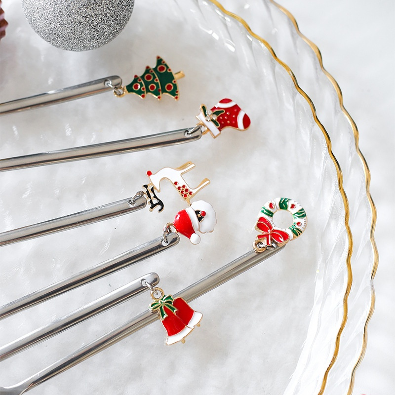 Löffel mit Weihnachtsdekoration - Silber oder Gold - 6 Modelle