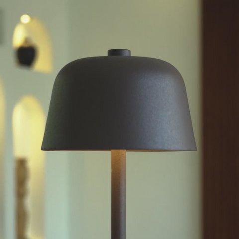 Anton Mocha Brown Rechargeable Table Lamp