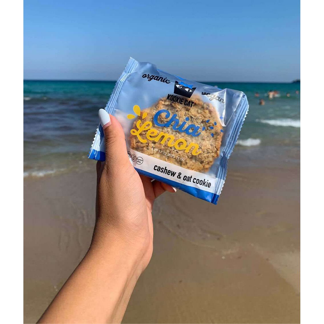 Chia and Lemon Cookie, organic, Kookie Cat, 50g
