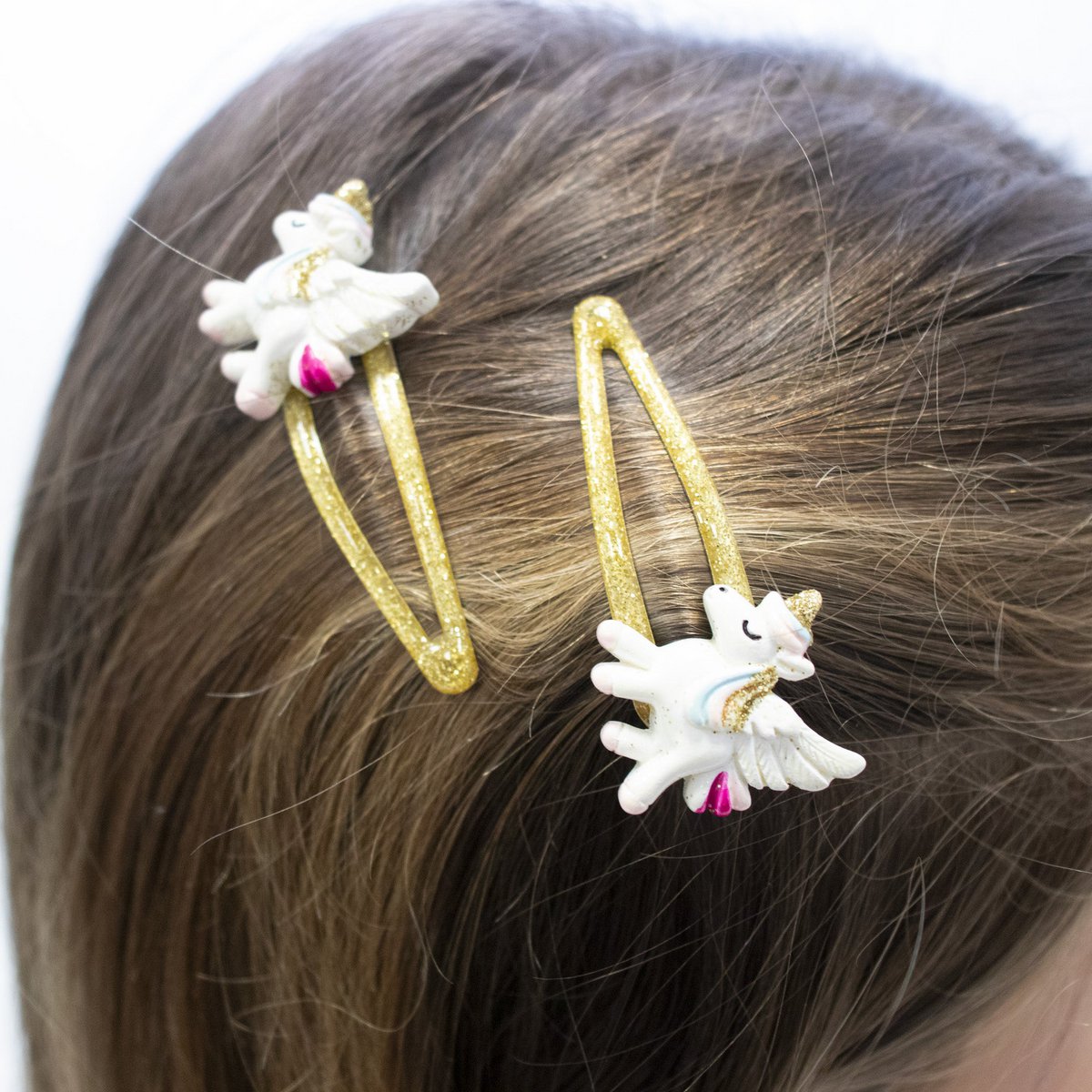 Pasadores para el pelo - Steller unicornios dorados