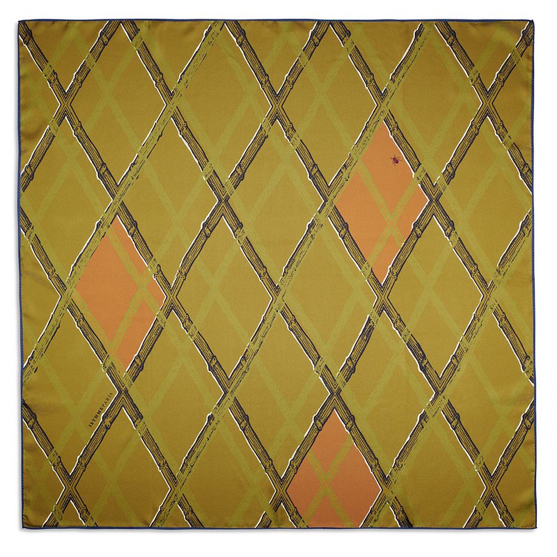 BAMBOO Silketørklæde 90cm Khaki