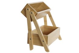 BAMBOO SHELF 27X12X25 2 FLOORS NATURAL SPICE RACK PC207675