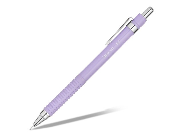 Mechanical pencil Aristo Soft Lavender 0.5 rubber grip, metal clip