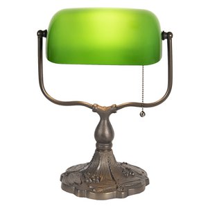 Büro -Sofa -Lampe 27x20x36 cm grüner brauner Metalltischlampe
