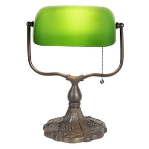 Büro -Sofa -Lampe 27x20x36 cm grüner brauner Metalltischlampe