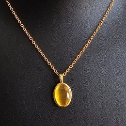 Glow ketting donkergeel