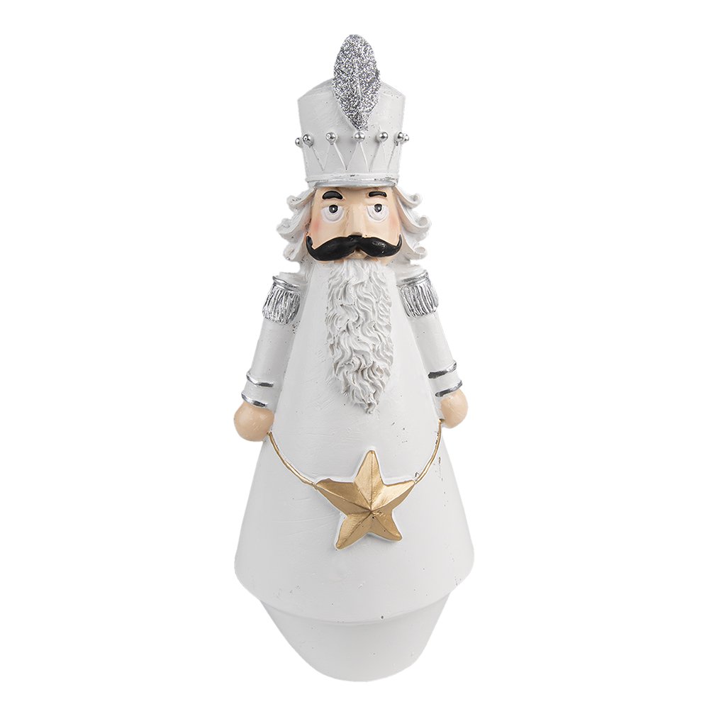 Kerstdecoratie Notenkraker 24 cm Wit Kunststof