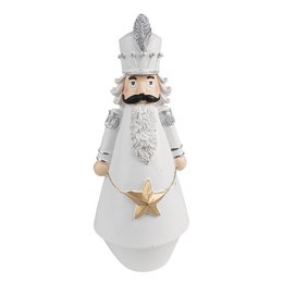 Kerstdecoratie Notenkraker 24 cm Wit Kunststof