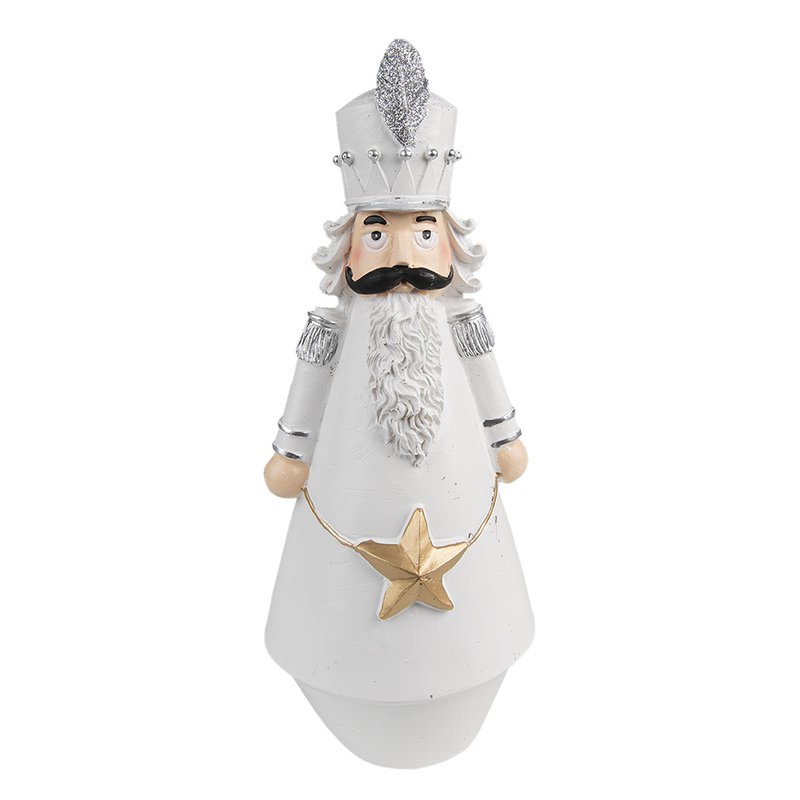 Kerstdecoratie Notenkraker 24 cm Wit Kunststof