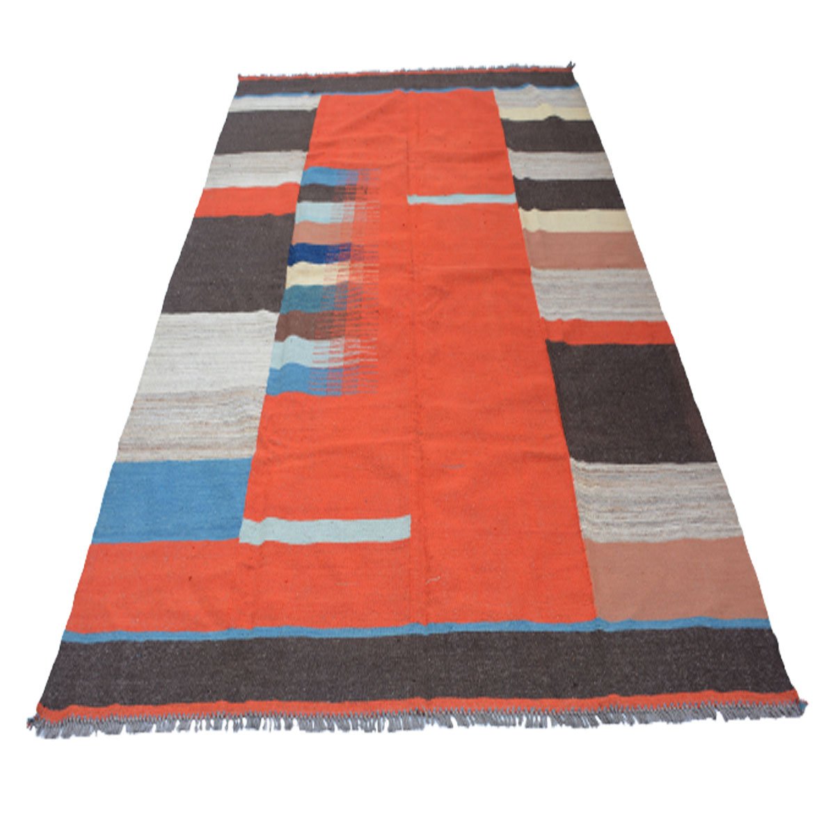 Modern Carmine Pink Kilim Rug