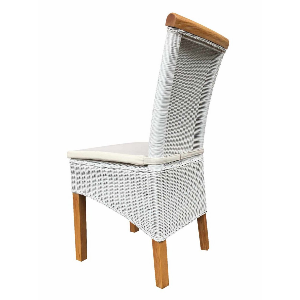 Silla de comedor silla de ratán silla de comedor silla blanca rattan natural nucleus sostenible