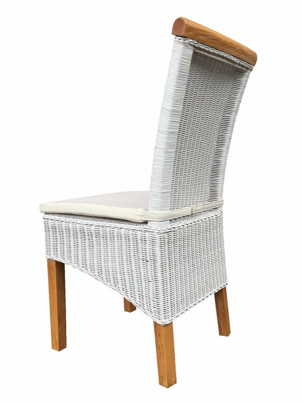 Sedia sala da pranzo sedia rattan sedia da pranzo sedia bianca perth rattan natura nucleo sostenibile