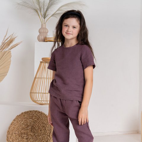 Kinderlinnen T-shirt Top Emma