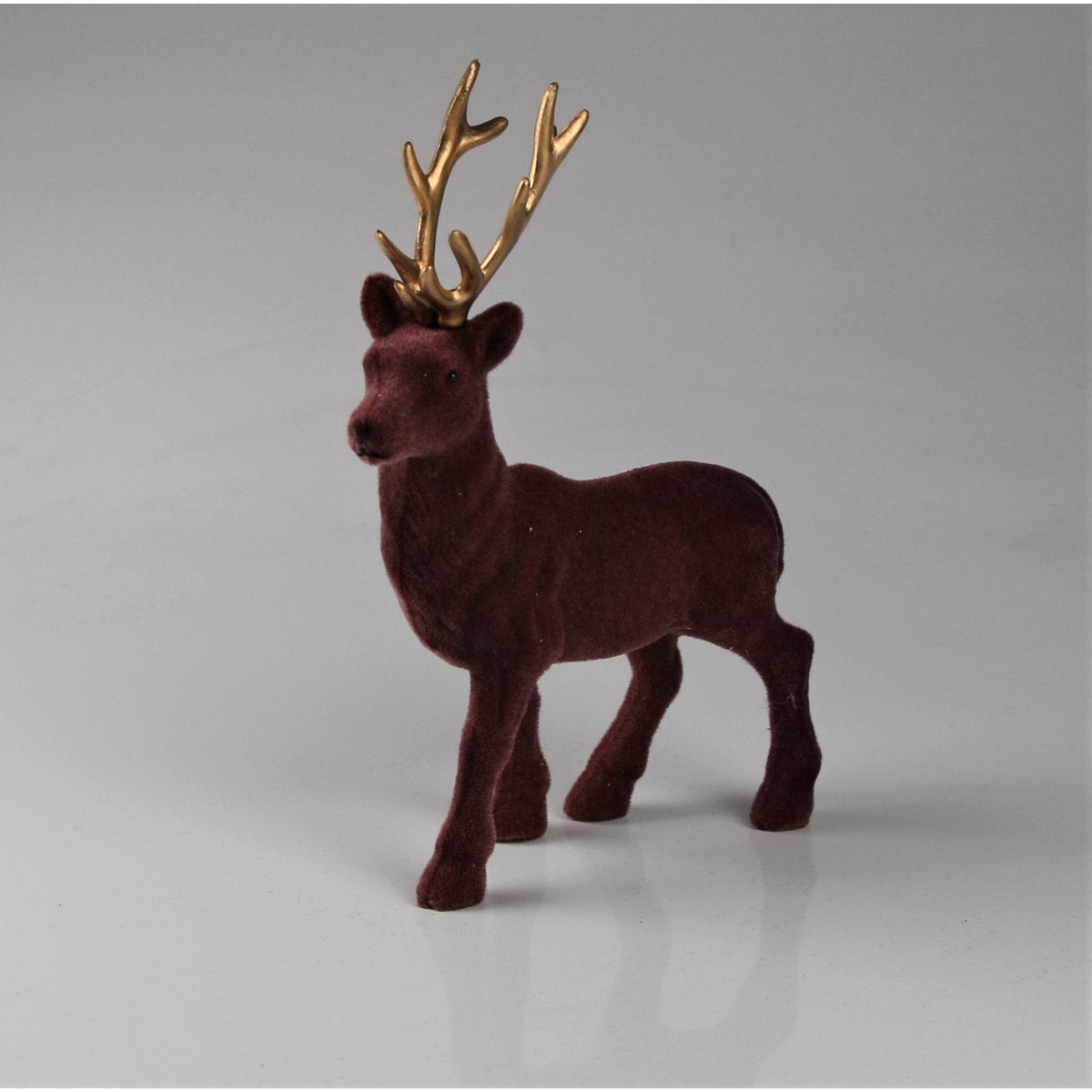 Hirsch aubergine  Flock 20cm VE:12