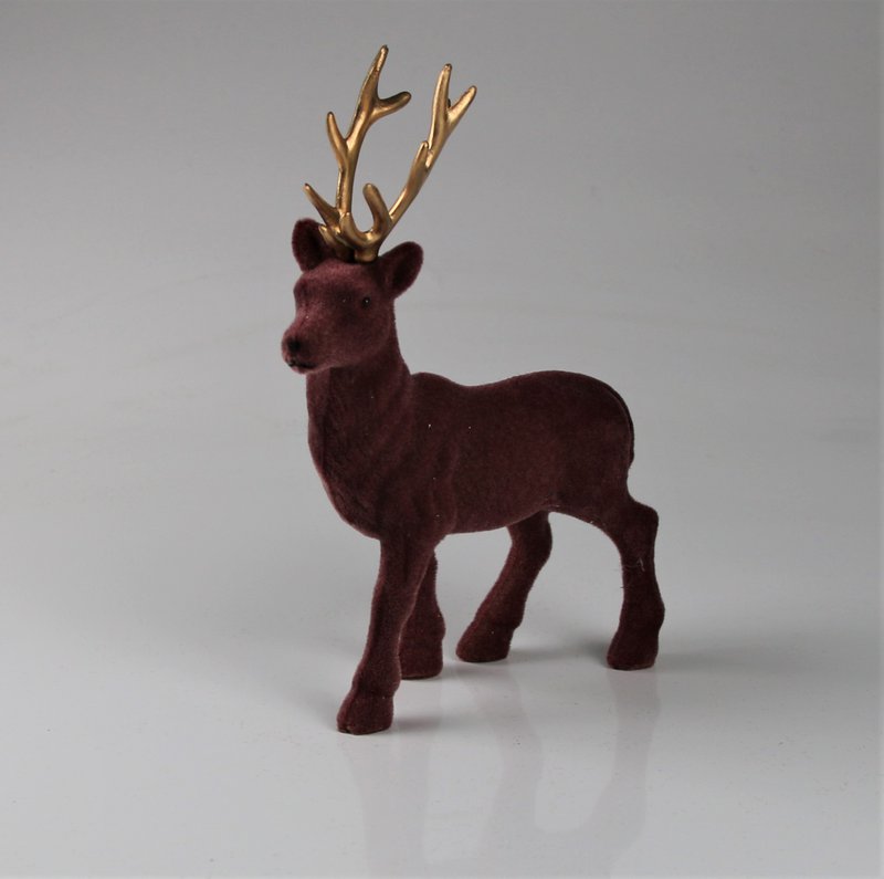 Hirsch aubergine  Flock 20cm VE:12
