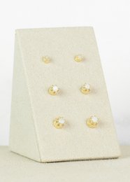 Boucles d'oreilles en nacre plaqué or 18 carats