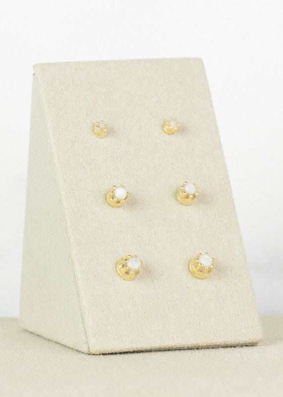 Borchie in madreperla placcate oro 18k