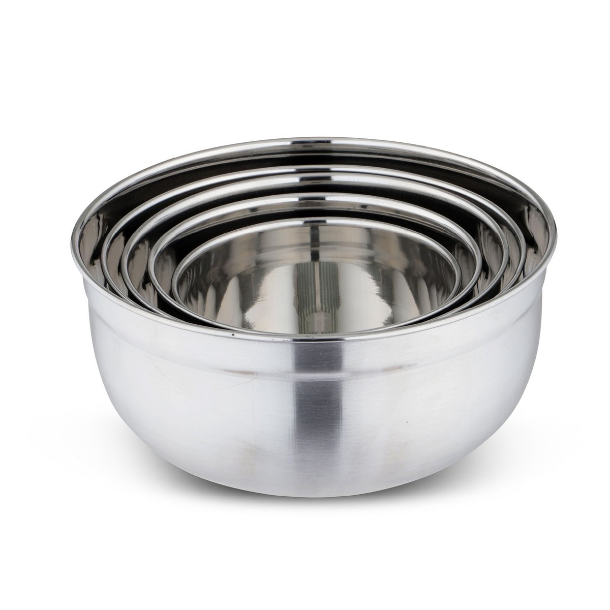 Juego de 5 tazones de cocina de acero inoxidable con tapa incluida
