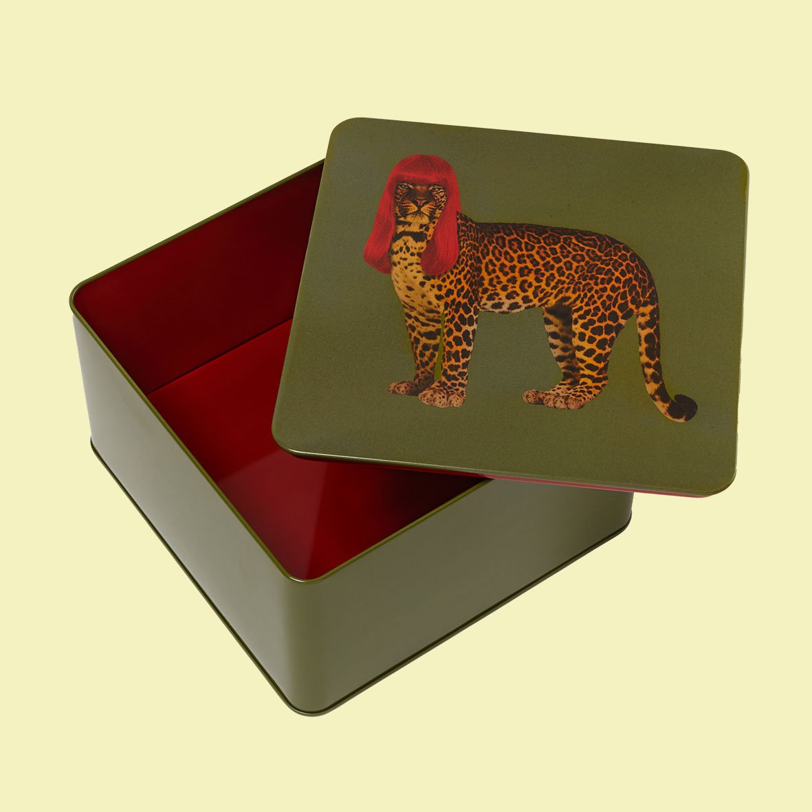 Rebecca square metal tin box