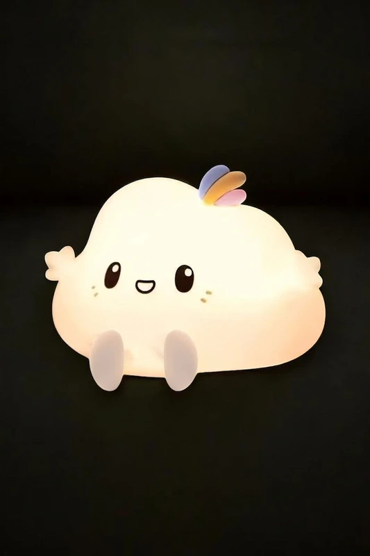 Luz nocturna de silicona para bebé, forma de nube
