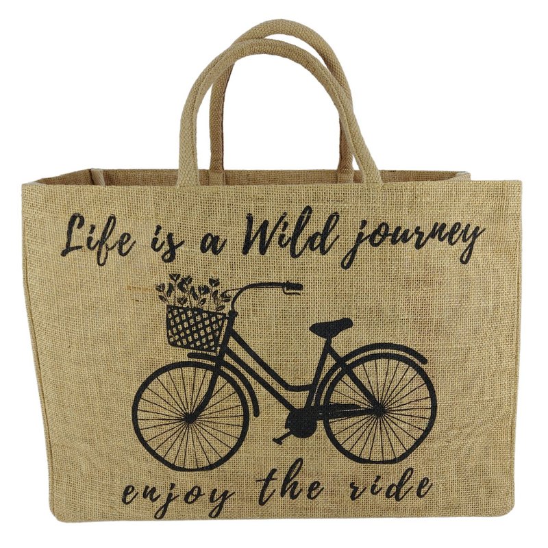 Domelo jute taske indkøbspose. Jute shopper taske. Stort vand -repellent indkøbskurv/ strandpose. Badepose XXL/ indkøbspose gaver til kvinder.