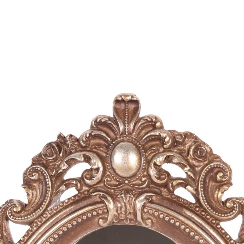 Mirror 15x20 cm – Gold – Resin – Oval
